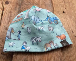 Beanie Bauernhof Gr. 48