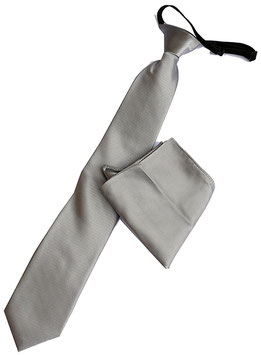 Sicherheitskrawatte / Security Krawatte & Einstecktuch KG 07 grau