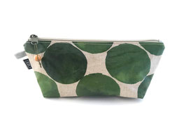 Pencil case "green water dots"