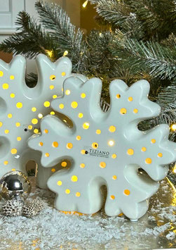 Tiziano Deko Schneeflocke Fiocco LED + Timer