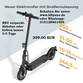 iScooter E Scooter mit Straßenzulassung ABE Max 30 km Reichweite Lieferz. 3Tage