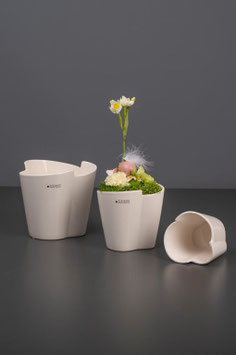 Tiziano Blumentopf Kübel Armonia weiß creme Orchideenkübel