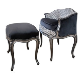 Fauteuil cabriolet et son repose pieds !! Vendu