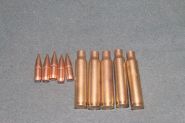 5.56㎜　使用済み 空薬莢 弾頭付き 5発セット 中古 ダミーカート