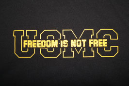 USMC 星条旗マーク入り FREEDOM IS NOT FREE イエロー プリント スウェット トレーナー 新品