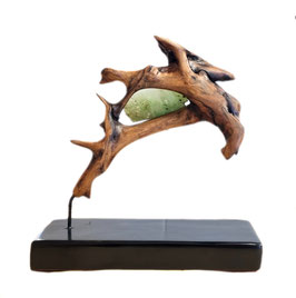 Driftwood Sculpture with Pounamu