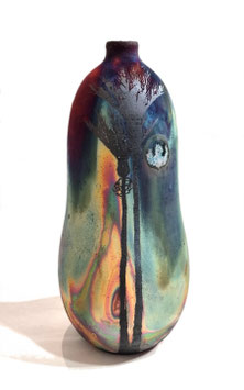 Tall Raku Vessel