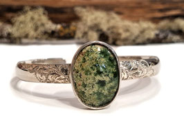 Pounamu and Silver Bangle