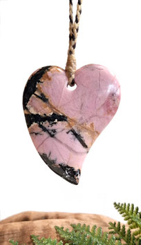 Rhodonite Heart -WSJ2