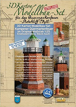 ★ Profi 3 D Karton Modellbau-Set Kampener Leuchtturm Quermarkenfeuer "Rotes Kliff", auf Sylt im Maßstab 1:25, zur 100 Jahr Feier 2012