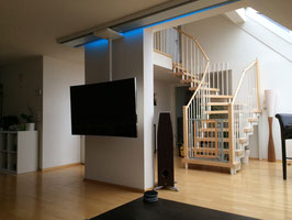 2-metre sliding ceiling TV support ScreenTrain