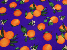 Jersey ORANGES sur fond bleu violet