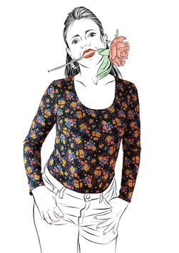 Tee-shirt PIPA "Belles de nuit"