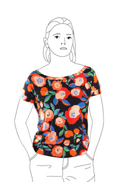 Tee-shirt MONDAY "Grands coquelicots"