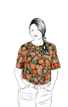 Tee-shirt LUZ "ROCOCO FLOWERS"