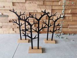 PORTE-BIJOUX Bois ARBRE GRAPHIK NOIR New