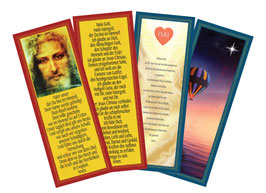 je 5 Stk. Lesezeichen mit Christus-Motiv & Ballon-Heiliger Geist.