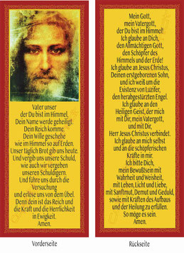 10 Stk. Lesezeichen Christus mit Gebet