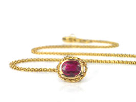 Collier in Gelbgold 750/000 mit Rubin