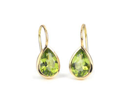 Ohrhänger in Gelbgold 750/000 mit Peridot