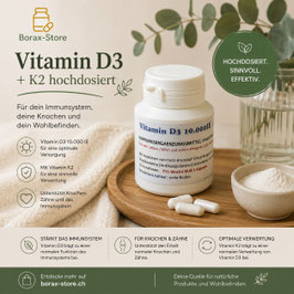 Vitamin D3 + K2 Hochdosiert ************** (100% All Trans MK7)