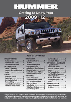 Hummer Getting to Know Your H2 2009