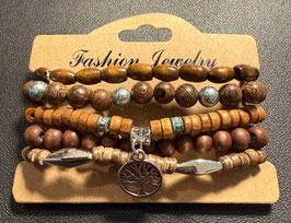 AB007-3 / Armbänder-Mix, 5 Stk., Unisex, Durchm. 5.5cm