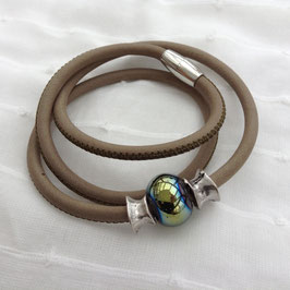Lederarmband, Wickelarmband, Armband aus Leder /oliv1