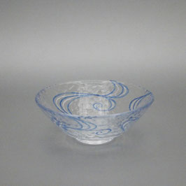 ガラス 平 茶碗 水面 小手鞠窯