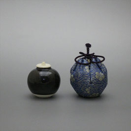 文琳 茶入 織部