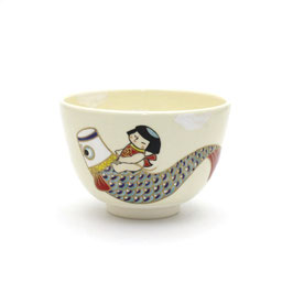 金太郎と鯉のぼり 茶碗 起楽