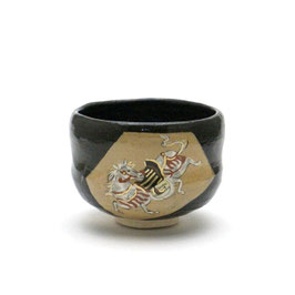 午 絵馬 茶碗 楽入