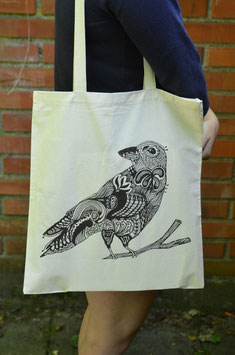 Stofftasche Patterned Bird