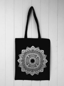 Stofftasche Mandala schwarz