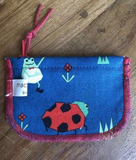 Petit porte-monnaie, coccinelle grenouilles