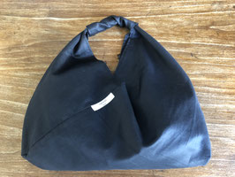 Sac origami noir satiné, taille S