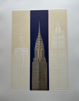 Joseph Robers New York Chrysler Building Blau