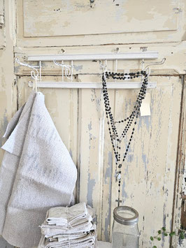antike Hakenleiste mit 4 Doppelhaken - Shabbychic