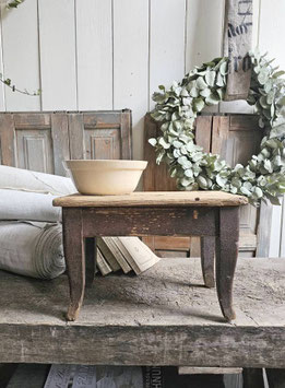 antiker Hocker Dackelbeine dbraun Shabbychic