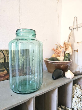 uraltes großes Einmachglas PICKLE JAR aqua meerblau - perfekt als Windlicht!