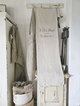 GRUB antiker langer Leinensack Getreidesack Mehlsack