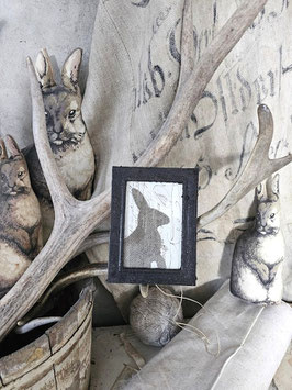 VERKAUFT Nic 24.04. Bilderrahmen "HASE halb II" - schwarz