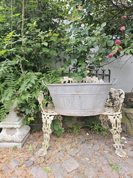VERKAUFT Kam 09.07. 70cm uralte Badewanne dicht Kinderbadewanne Zinkwanne