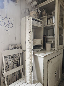 103cm antikes Zinkfries Metallfries grandiose weiße Patina