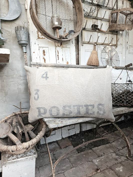 VERKAUFT Lar 22.08. POSTES 3 4 - 60x40cm franz Postsack Leinenkissen