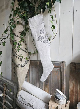 VERKAUFT Nic 16.11. XXL MONOGRAMM Stiefel Nikolaus Weihnachtsstiefel aus antikem Leinensack