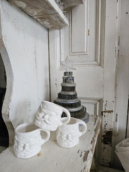 alte Weihnachtsmann Tasse Keramik Weihnachtstasse