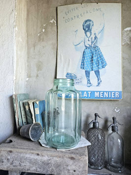 uraltes großes Einmachglas PICKLE JAR pastell meergrün - perfekt als Windlicht!