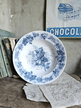 22cm tiefer antiker Teller  V&B blaudekor BROMBEERE