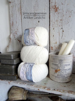 6xVERKAUFT Str 04.08. 100% BABY ALPACA / CREAM - ALTWEISS von JEANNE D'ARC LIVING
